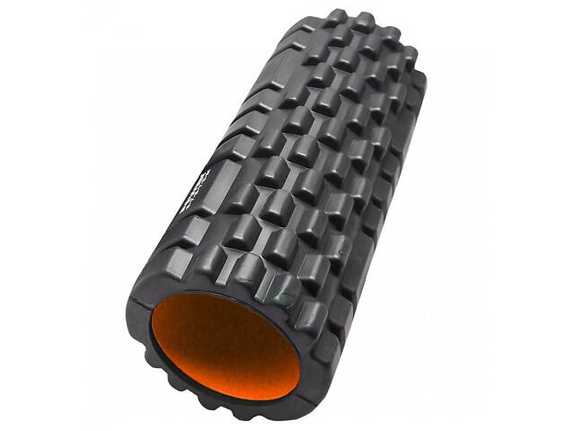 Масажний ролик (роллер) Power System PS-4050 Fitness Foam Roller Black/Orange (33x15см.) - Фото 2