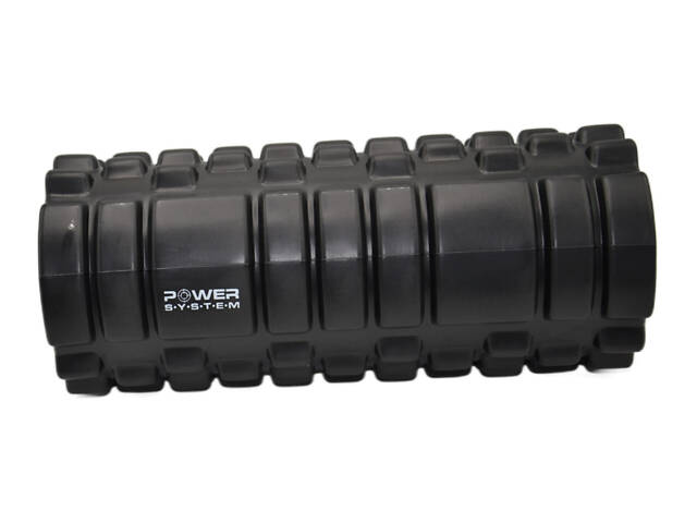 Масажний ролик (роллер) Power System PS-4050 Fitness Foam Roller Black/Orange (33x15см.) - Фото 4