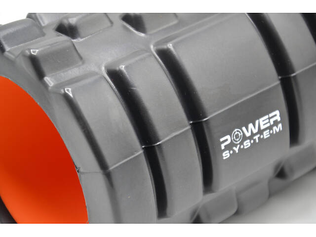 Масажний ролик (роллер) Power System PS-4050 Fitness Foam Roller Black/Orange (33x15см.) - Фото 7