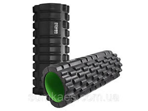 Масажний ролик (роллер) Power System PS-4050 Fitness Foam Roller Black/Green (33x15см.)