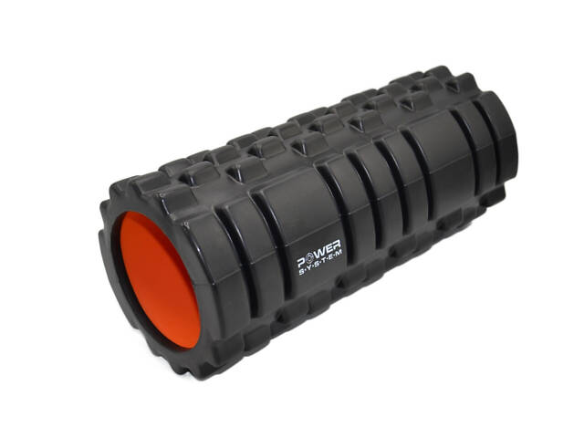 Масажний ролик (роллер) Power System PS-4050 Fitness Foam Roller Black/Orange (33x15см.) - Фото 5