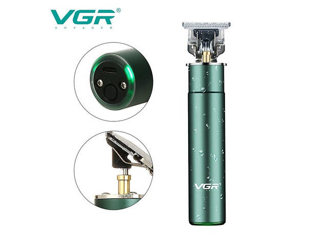 Машинка для стрижки акумуляторна VGR V-186 триммер для волосся та бороди - Фото 2