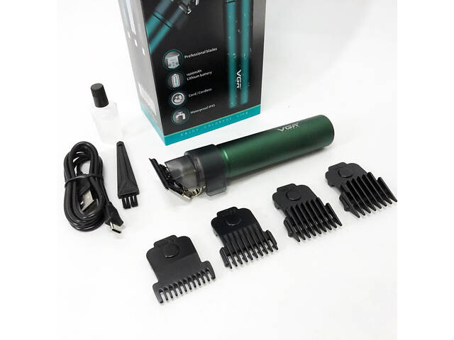 Машинка для стрижки акумуляторна VGR V-186 триммер для волосся та бороди - Фото 15