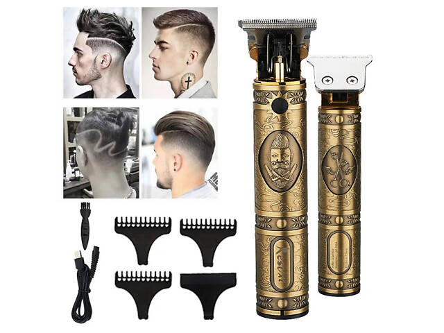 Машинка для стрижки чоловіча VGR V-085 Електробритва з насадками для бороди Машинка окантовка - Фото 1