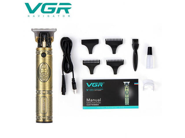 Машинка для стрижки чоловіча VGR V-085 Електробритва з насадками для бороди Машинка окантовка - Фото 12
