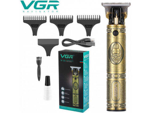 Машинка для стрижки чоловіча VGR V-085 Електробритва з насадками для бороди Машинка окантовка - Фото 15