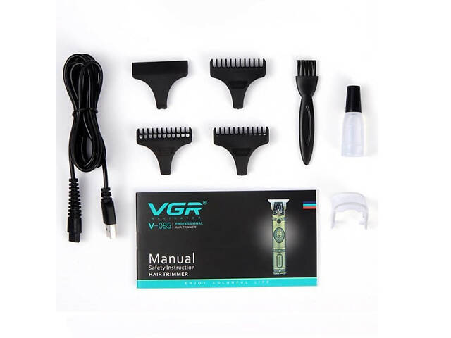 Машинка для стрижки чоловіча VGR V-085 Електробритва з насадками для бороди Машинка окантовка - Фото 17