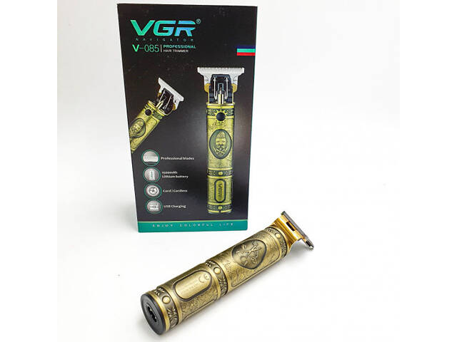 Машинка для стрижки чоловіча VGR V-085 Електробритва з насадками для бороди Машинка окантовка - Фото 19