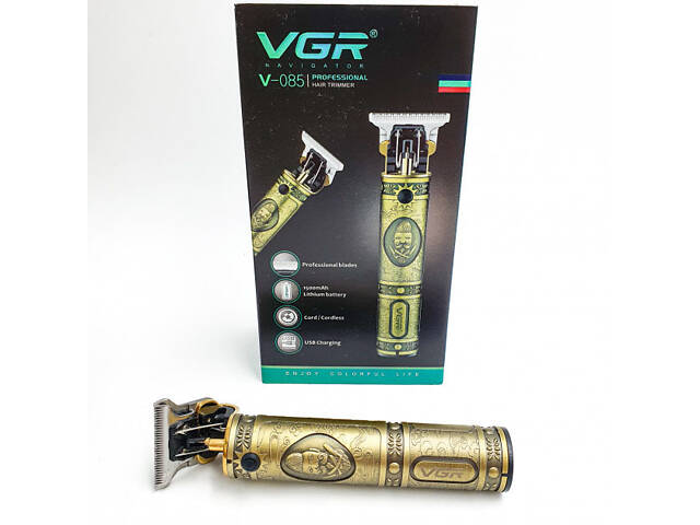 Машинка для стрижки чоловіча VGR V-085 Електробритва з насадками для бороди Машинка окантовка - Фото 23