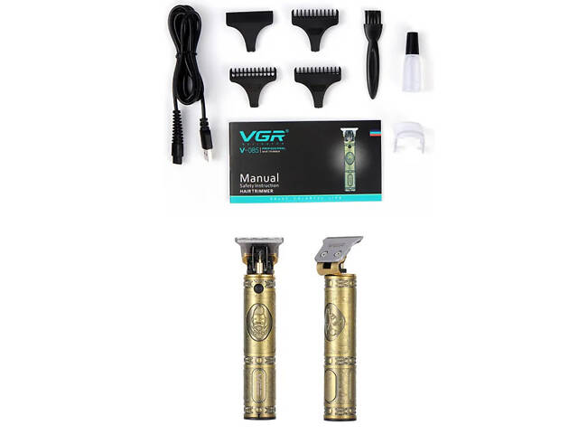 Машинка для стрижки чоловіча VGR V-085 Електробритва з насадками для бороди Машинка окантовка - Фото 26