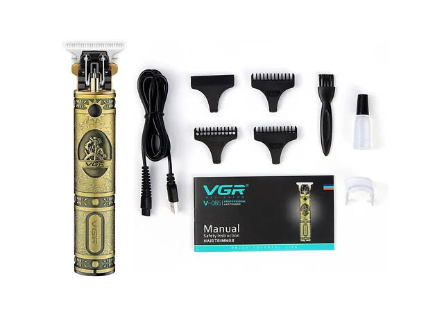 Машинка для стрижки чоловіча VGR V-085 Електробритва з насадками для бороди Машинка окантовка - Фото 29