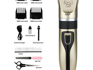 Машинка для стрижки собак и кошек триммер машинки для груминга RAF R.436 набор для стрижки животных
