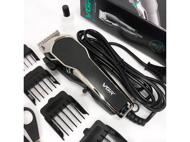 Машинка для стрижки VGR V-130 провідна професійна з насадками для окантовки триммер для волосся - Фото 20