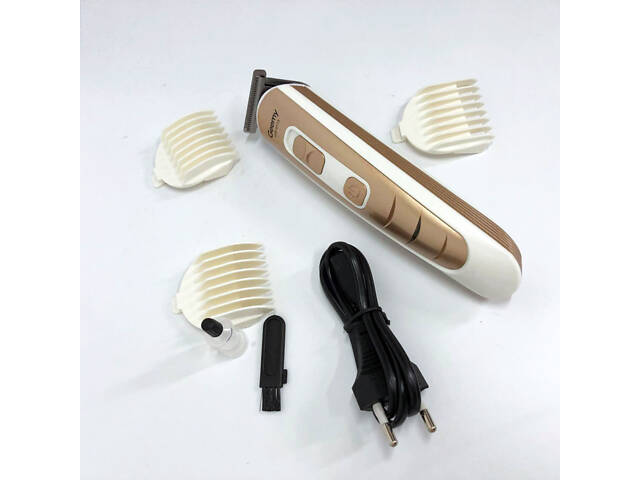 Машинка для стрижки волосся Gemei GM-6113 акумуляторна, чоловіча машинка для гоління. Колір: золотий - Фото 6