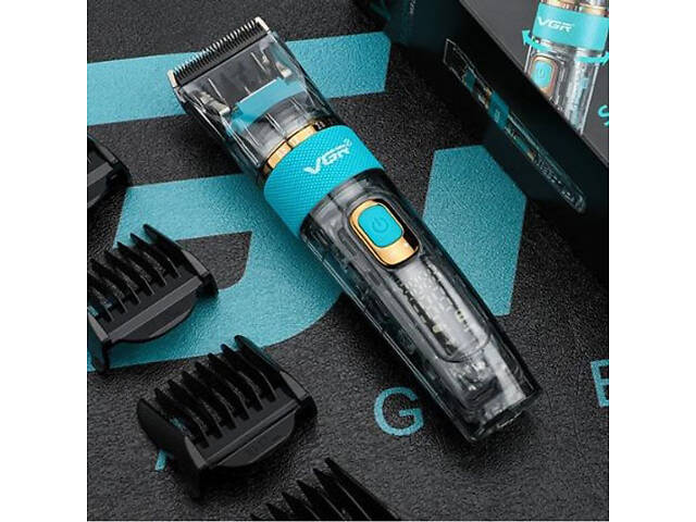 Машинка для стрижки волосся і бороди VGR V-695 з LED дисплеєм IPX7 вологозахист, Окантувальна машинка - Фото 4