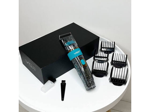 Машинка для стрижки волосся і бороди VGR V-695 з LED дисплеєм IPX7 вологозахист, Окантувальна машинка - Фото 6