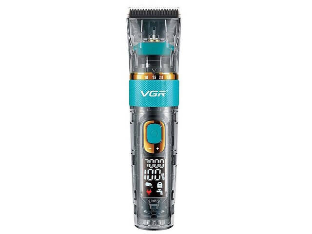 Машинка для стрижки волосся і бороди VGR V-695 з LED дисплеєм IPX7 вологозахист, Окантувальна машинка - Фото 10