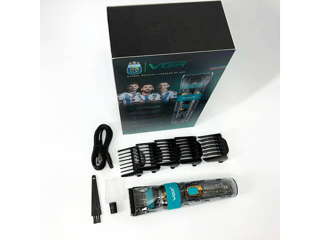 Машинка для стрижки волосся і бороди VGR V-695 з LED дисплеєм IPX7 вологозахист, Окантувальна машинка - Фото 17