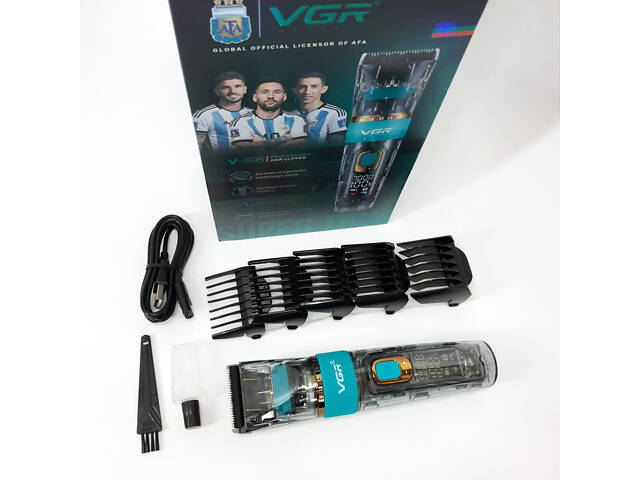 Машинка для стрижки волосся і бороди VGR V-695 з LED дисплеєм IPX7 вологозахист, Окантувальна машинка - Фото 18