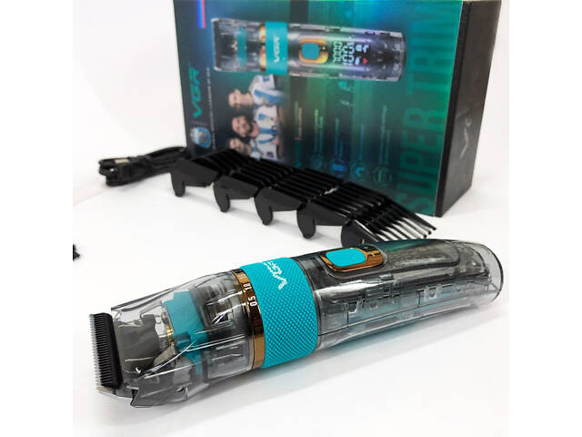 Машинка для стрижки волосся і бороди VGR V-695 з LED дисплеєм IPX7 вологозахист, Окантувальна машинка - Фото 22