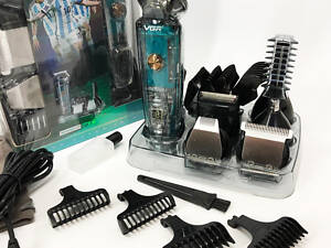 Машинка для стрижки волосся, носа, бороди, бритва VGR V-102 5в1 бездротовий триммер з дисплеєм