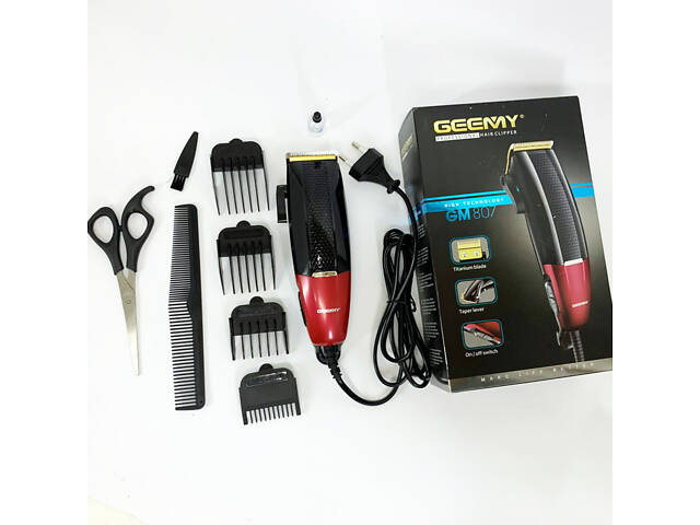 Машинка для стрижки волосся професійна Gemei GM-807, Стильна машинка для стрижки та гоління - Фото 9