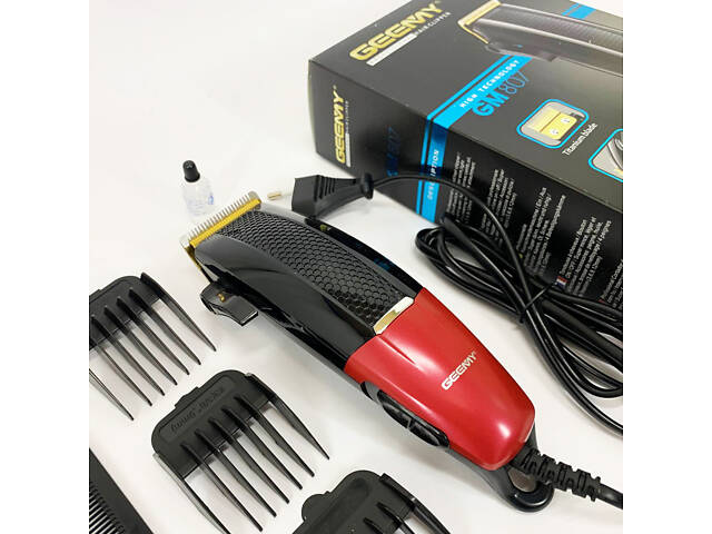 Машинка для стрижки волосся професійна Gemei GM-807, Стильна машинка для стрижки та гоління - Фото 10