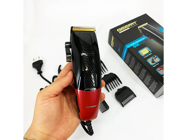 Машинка для стрижки волосся професійна Gemei GM-807, Стильна машинка для стрижки та гоління - Фото 14