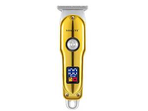 Машинка для стрижки волосся акумуляторна 1200 mAh професійні Золотиста Sokany