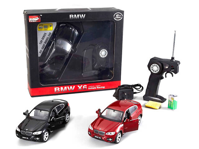 Машинка радиоуправляемая 1:24 Meizhi BMW X6 металлическая (черный) - Фото 4