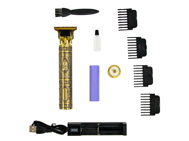 Машинка триммер для стрижки волос бороды Clipper Hair Бронзовый (hub_7pqpaj) - Фото 4