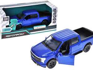 Машина металева 'АВТОПРОМ' 68726 1:36 Ford F-150, батарейка, світло, звук, відкриваються двері, капот, багажник у кор.20*9*9см