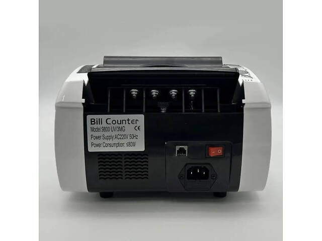 Машинка для счета денег с детектором Bill Counter 9800MG 9481, белая - Фото 4