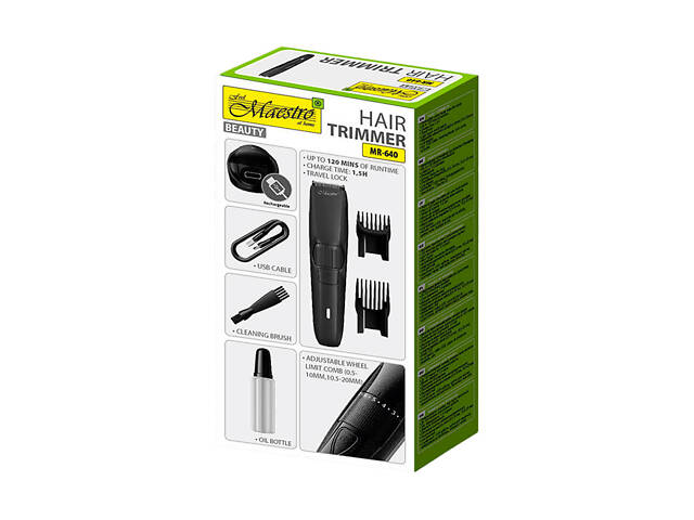 Машинка для стрижки аккумуляторная Maestro 600мАч x 0.5-20мм (MR-640) - Фото 4