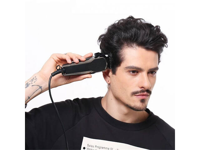 Машинка для стрижки VGR V-130 провідна професійна з насадками для окантовки триммер для волосся - Фото 4