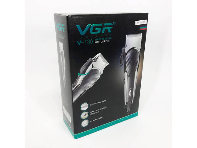 Машинка для стрижки VGR V-130 провідна професійна з насадками для окантовки триммер для волосся - Фото 9