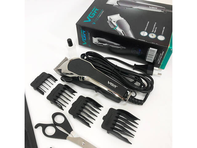 Машинка для стрижки VGR V-130 провідна професійна з насадками для окантовки триммер для волосся - Фото 18