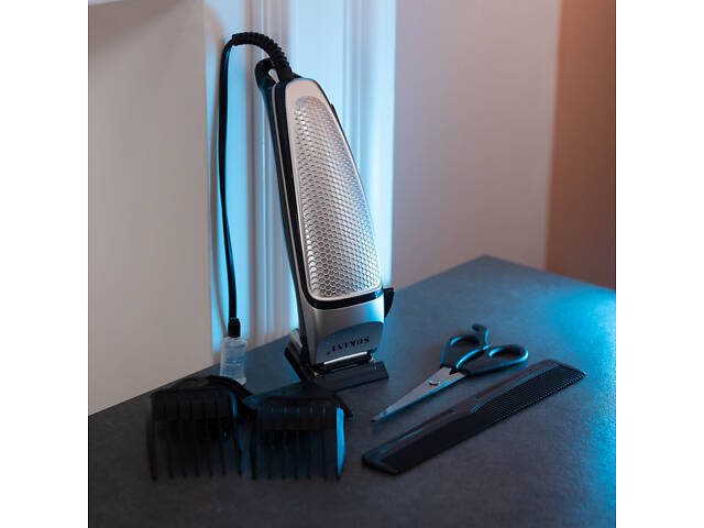 Машинка для стрижки волос Sokany SK-4643 электрическая универсальная 4 насадки Серебристая - Фото 7