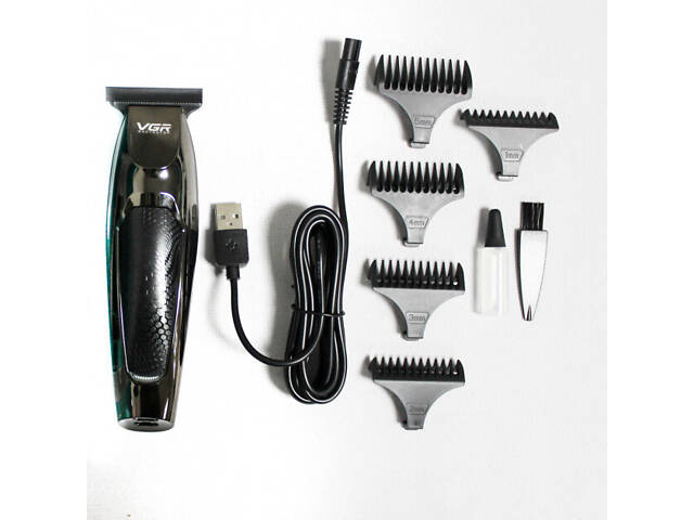 Машинка для стрижки волосся VGR V-030, чорна - Фото 5