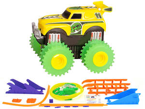 Машинка на батарейках. Trix Trux набір з трасою (жовтий)