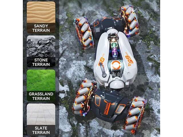 Машинка перевёртыш на радиоуправлении 2277-3B + парогенератор + браслет управления от руки - Фото 8