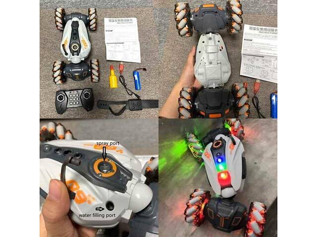 Машинка перевёртыш на радиоуправлении 2277-3B + парогенератор + браслет управления от руки - Фото 10