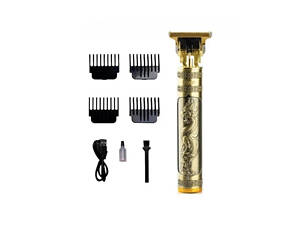 Машинка - триммер для стрижки волос и бороды RAF R.430 беспроводная аккумуляторная с насадками Bronze