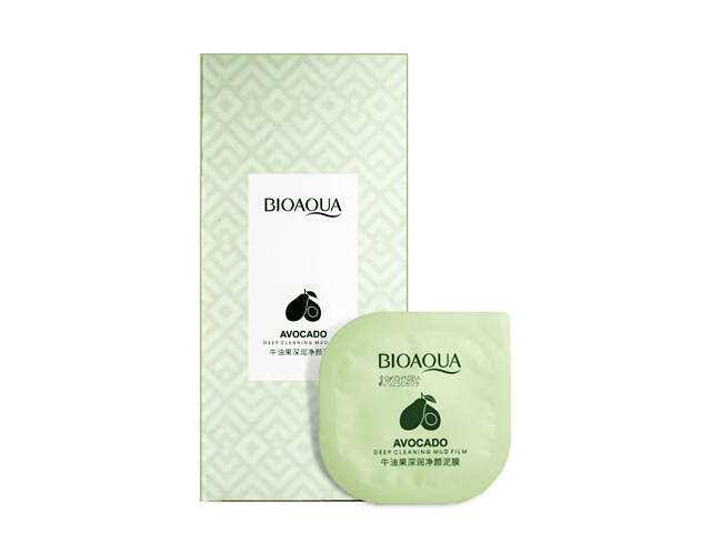Маска для лица грязевая очищающая Bioaqua Avocado, 7,5 мл