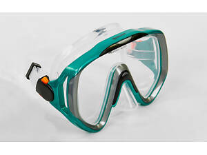 Маска для плавания No Brand M167-SIL Бирюзово-серый
