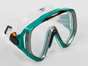 Маска для плавания No Brand M167-SIL Бирюзово-серый