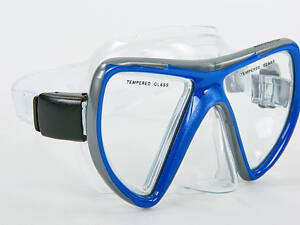Маска для плавания No Brand в пластиковом боксе Legend M269-PVC Синий-серый