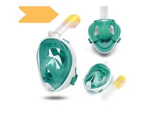 Маска для снорклинга и дайвинга XPRO Easybreath Tribord с креплением под экшн камеру L/XL зеленая (GR- 144_351)