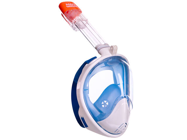 Маска для снорклинга с дыханием через нос MadWave FULL-FACE M0619078 Голубой - Фото 1