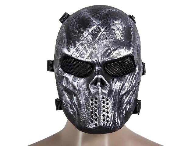 Маска для страйкбола Чужой RESTEQ — спортивная маска для пейнтбола, катания на лыжах, квадроцикле и мотоцикле - Фото 1